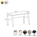 Ver imagem 3 de Mesa de Escritório Mesa Escritório Tampo Chanfrado MDP 150cm Cinza Sagrado com Branco F5 Office