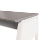 Ver imagem 5 de Mesa de Escritório Mesa Escritório Tampo Chanfrado MDP 150cm Cinza Sagrado com Branco F5 Office