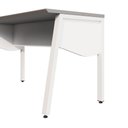 Ver imagem 2 de Mesa de Escritório Mesa Escritório Tampo Chanfrado MDP 150cm Cinza Sagrado com Branco F5 Office
