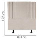 Ver imagem 3 de Cabeceira Cama Box Solteiro King Estofada Grécia 100 Cm Suede:bege