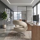 Ver mais imagens de Poltrona Decorativa Topazio Base Giratoria Courino Tcs 725 Moll