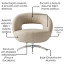 Ver imagem 5 de Poltrona Decorativa Topazio Base Giratoria Courino Tcs 725 Moll