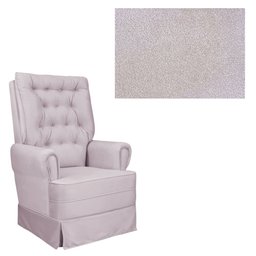 Poltrona de Amamentação Eloa com Balanço e Puff Bebêcompleto:veludo Rose Tb 111 - 3