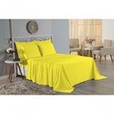 Ver imagem 4 de Jogo de Cama Casal Viúva Nobre 4 Peças Malha 100% Algodão - Amarelo