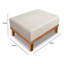 Ver imagem 3 de Puff Decorativo Beny Base de Madeira