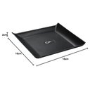 Ver imagem 2 de 48 Pratos Quadrados 16cm Preto Pequenos Plástico Restaurantes Buffets Lanches Frutas Frios Cozy