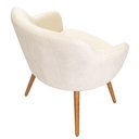 Ver imagem 7 de Poltrona de Sala Decorativa Jade Pés Palito Castanho Bouclê Off White - Nexta Casa