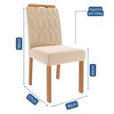 Ver mais imagens de Conjunto de Jantar Mesa Maite 1,60 com 6 Cadeiras Paola Wood Cinamomo/Off/Mad/Nude Cimol Mesa Maite