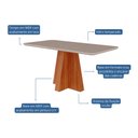 Ver imagem 5 de Conjunto de Jantar Mesa Maite 1,60 com 6 Cadeiras Paola Wood Cinamomo/Off/Mad/Nude Cimol Mesa Maite