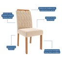 Ver imagem 6 de Conjunto de Jantar Mesa Maite 1,60 com 6 Cadeiras Paola Wood Cinamomo/Off/Mad/Nude Cimol Mesa Maite