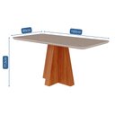 Ver imagem 7 de Conjunto de Jantar Mesa Maite 1,60 com 6 Cadeiras Paola Wood Cinamomo/Off/Mad/Nude Cimol Mesa Maite