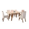 Sala de Jantar 160x80 MDF/Vidro 6 Cadeiras Alba Bom Pastor - 2
