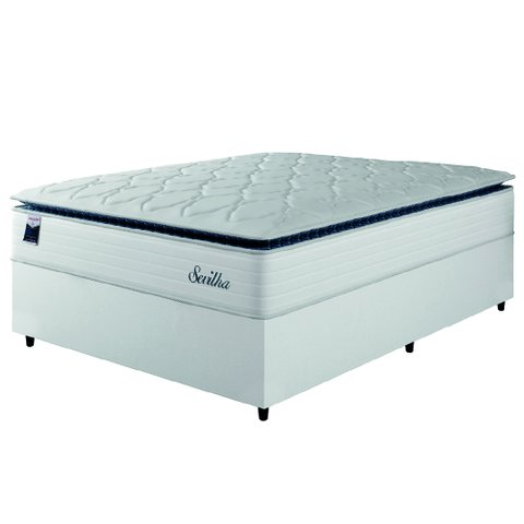 Cama Box Casal Colchão Molas Ensacadas com Pillow Sevilha Hellen