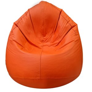 Puff Gota Mariju - Laranja - Já com Enchimento - Conforto e Estilo para Sala, Quarto, Escritório, Ga