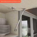 Ver imagem 4 de Cozinha Completa Americana 7 Peças Cinza/Nature com Tampo - Móveis Henn Cinza/Nature