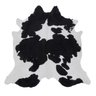 Tapete Pele Couro de Boi Natural - Preto e Branco - 1