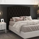 Ver imagem 2 de Cabeceira Cama Box Queen Itália 160 Cm Suede MV Estofados Italia Marrom
