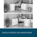 Ver imagem 5 de Escrivaninha De Canto 3 Portas E 2 Gavetas Nogal Trend