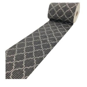 Tapete Antiderrapante Tropical 43cm X 65cm Árabe Preto Kapazi