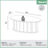 Mesa de Centro Curve TB609 cor Freijo 80 cm - 69991 - 2