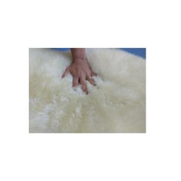 Tapete Couro de Pelego Branco 90x90cm - 3