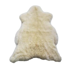 Tapete Couro de Pelego Branco 90x90cm