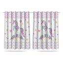 Ver imagem 1 de Cortina Estampada Infantil Unicornio 260x150 Quarto Menina