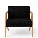 Ver imagem 6 de Kit 2 Poltronas Decorativa para Sala Estar Pietra Estrutura de Madeira L02 Linho Chumbo - Lyam