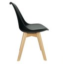 Ver imagem 7 de Kit C/8 Cadeiras Leda – Charles Eames, Saarinen Wood com Almofada Preta
