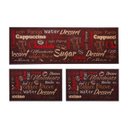 Ver imagem 1 de Kit Jogo de Cozinha 3 Peças Tapetes + Passadeira Marrom