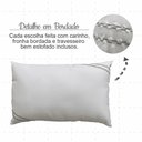 Ver imagem 4 de Cama Completa Nina com Colchão e Enxoval Trança Cinza 2,5m com Lousa Mágica para Quarto - Branco