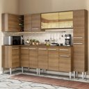 Ver imagem 1 de Armário de Cozinha Completa de Canto 325cm Rustic Emilly Wave Madesa 04