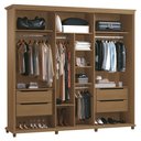 Ver imagem 3 de Guarda Roupa 250cm 3 Portas Deslizante 1 Com Espelho Doratto F08 Freijó/Off White - Mpozenato