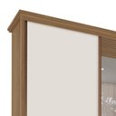 Ver imagem 5 de Guarda Roupa 250cm 3 Portas Deslizante 1 Com Espelho Doratto F08 Freijó/Off White - Mpozenato