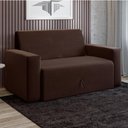Ver imagem 6 de Sofá-cama 2 Lugares Pratik 5000 Mamflex Marrom Suede Marrom
