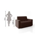 Ver imagem 2 de Sofá-cama 2 Lugares Pratik 5000 Mamflex Marrom Suede Marrom