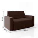 Ver imagem 4 de Sofá-cama 2 Lugares Pratik 5000 Mamflex Marrom Suede Marrom