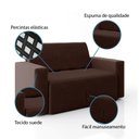 Ver imagem 3 de Sofá-cama 2 Lugares Pratik 5000 Mamflex Marrom Suede Marrom