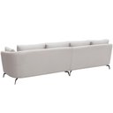 Ver imagem 2 de Sofá 4 Lugares Sala de Estar Living 290cm Pés Industrial Evan D06 Veludo Bege - Lyam Decor
