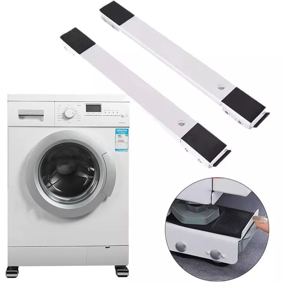 Suporte Universal Ajustável Rodinha para Máquina de Lavar Geladeira Móveis Base - 5