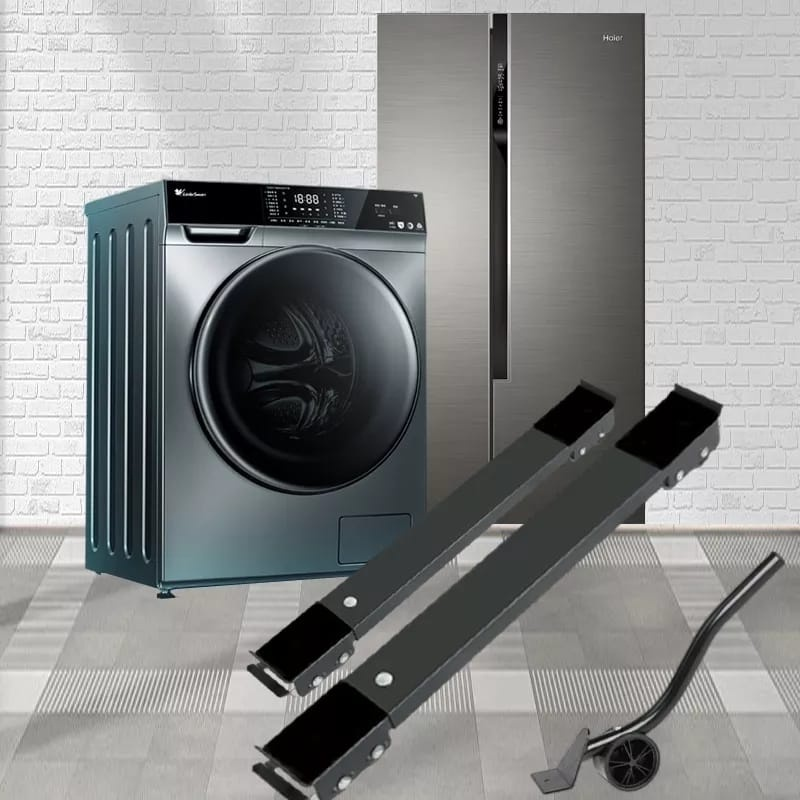 Suporte Universal Ajustável Rodinha para Máquina de Lavar Geladeira Móveis Base - 1