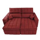 Ver imagem 5 de Sofá Retrátil e Reclinável 2,00M Molas Ensacadas e Costura Tripla Cama Inbox Nobre Suede