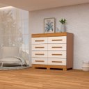 Ver imagem 2 de Cômoda Nalu 8 Gavetas Cinamomo/off White Acp Móveis 100%mdf