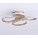 Ver imagem 2 de Plafon Moderno Dourado 44cm Led 40W Bivolt PARIS LUZ