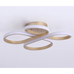 Plafon Moderno Dourado 44cm Led 40W Bivolt PARIS LUZ - 2
