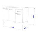 Ver imagem 2 de Balcão Pia 120cm Indekes 6115.491 Branco