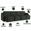 Ver mais imagens de Sofá Cama para Sala de Estar 4 Lugares 316cm Montserrat K01 Veludo Verde - Lyam Decor