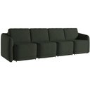 Ver imagem 1 de Sofá Cama para Sala de Estar 4 Lugares 316cm Montserrat K01 Veludo Verde - Lyam Decor