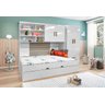 Quarto infantil Chiara 4 Peças - Roupeiro 2 portas, Módulo Aéreo e Cama com Auxiliar - Phoenix Baby - 6