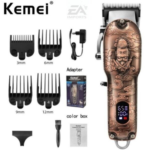 Máquina Cortar Cabelo para Barbeiro Profissional Kemei 3705 10W - 4